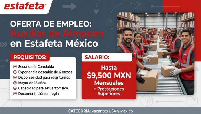 Auxiliar de Almacén en Estafeta México